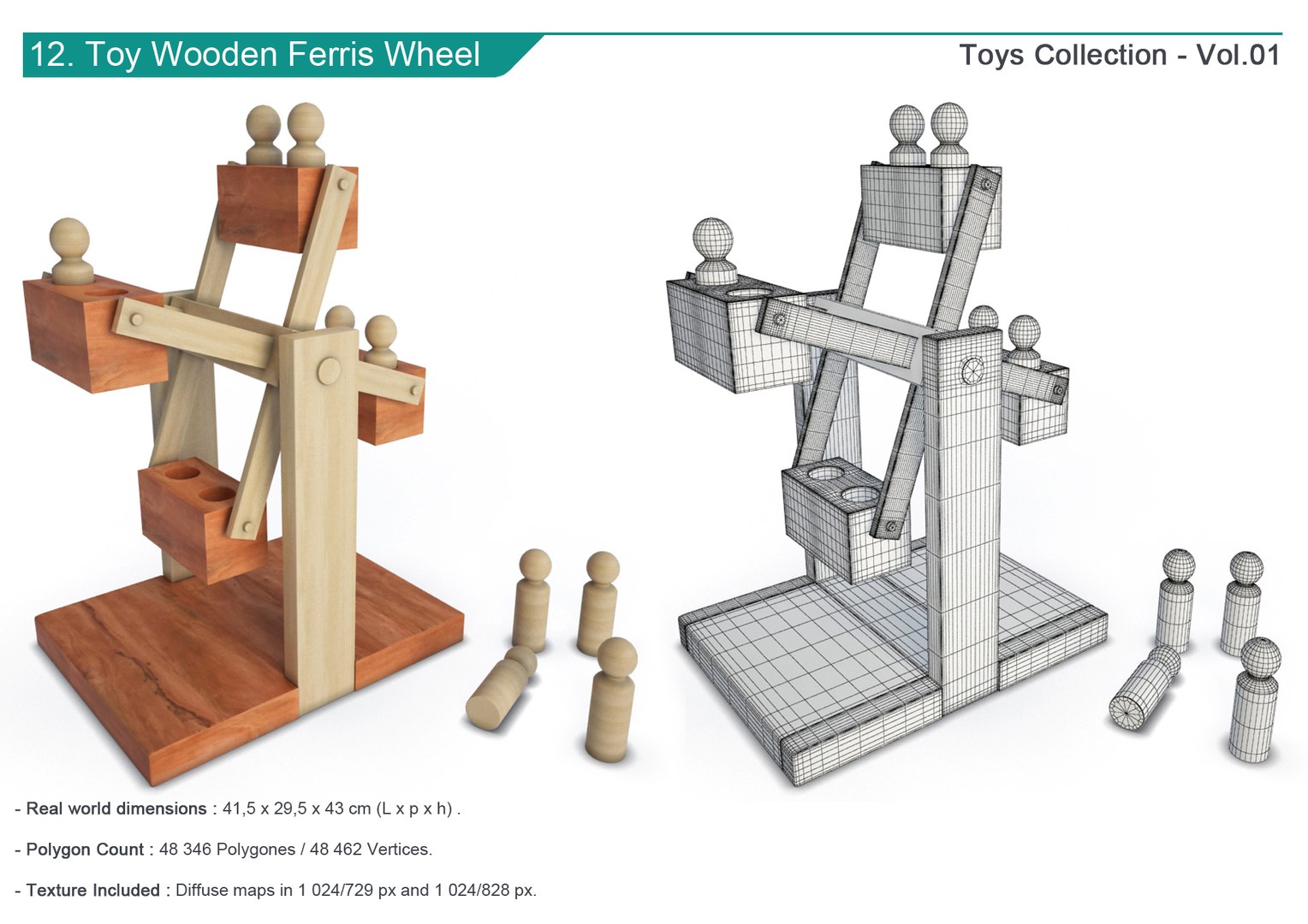 Toys Children Wooden 3D Model - TurboSquid 1424351