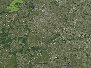 3D Raleigh North Carolina USA in 20 km x 20 km - city and urban model