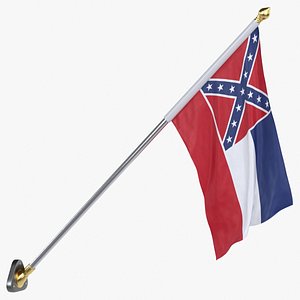 USA States mississippi Cloth Flag Wall Mount Animated Loop