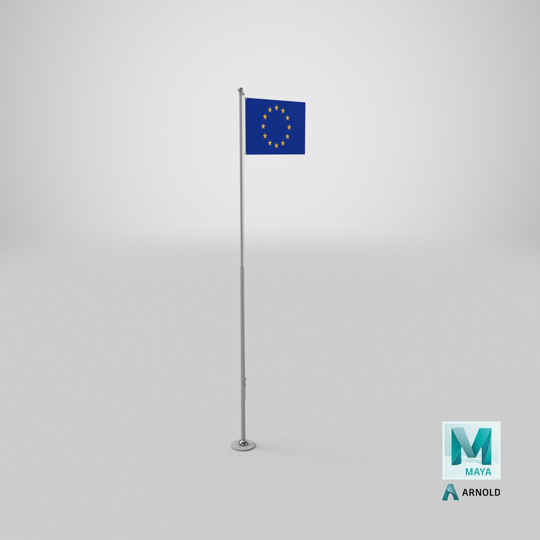3D Flag of Europe V6 model https://p.turbosquid.com/ts-thumb/Y8/Md65bE/TP/stemcell_maya_arnold_render/png/1648307049/1920x1080/fit_q87/3f337bea1f99f8ad13dcef933e2683982597ef70/stemcell_maya_arnold_render.jpg