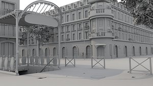Paris Town Metro Station