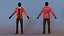 3D Men Pans with Shirt Blazer and Shoes Vest Velvet Red