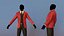 3D Men Pans with Shirt Blazer and Shoes Vest Velvet Red