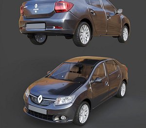Renault Logan Everyday Family Car - Detailed 3D Vehicle Asset