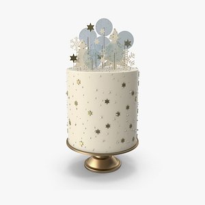 Winter Cake for a Winter Wedding 3D