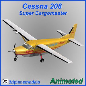 3d model cessna 208 cargo super
