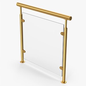Gold Glass Railing model