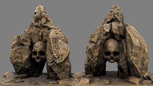 3d model skull cave