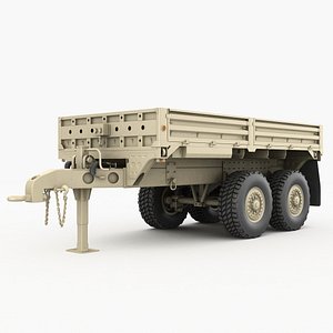 3D m1095 trailer vehicles model