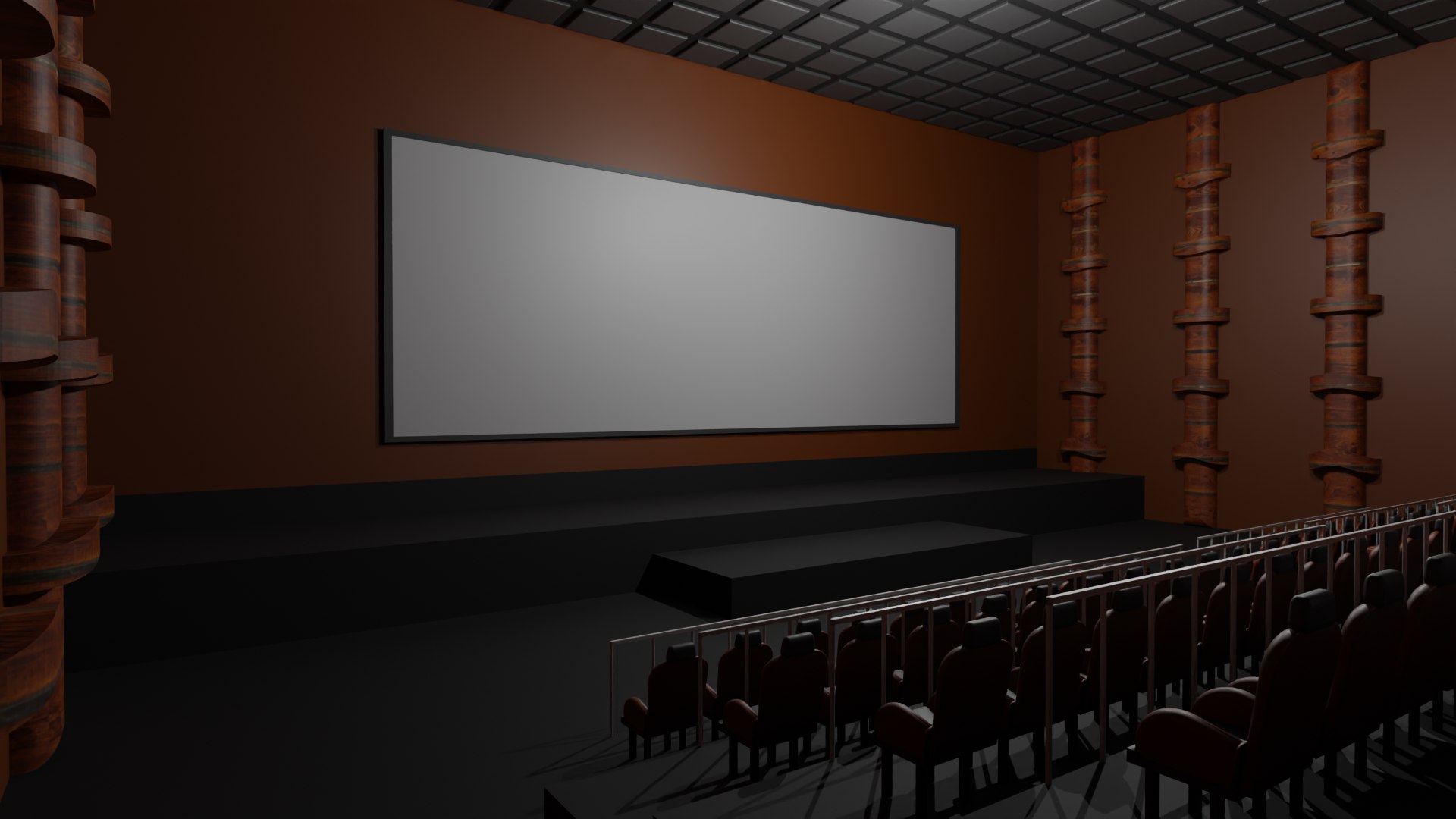 Movie Theater Interior Model - TurboSquid 2159604