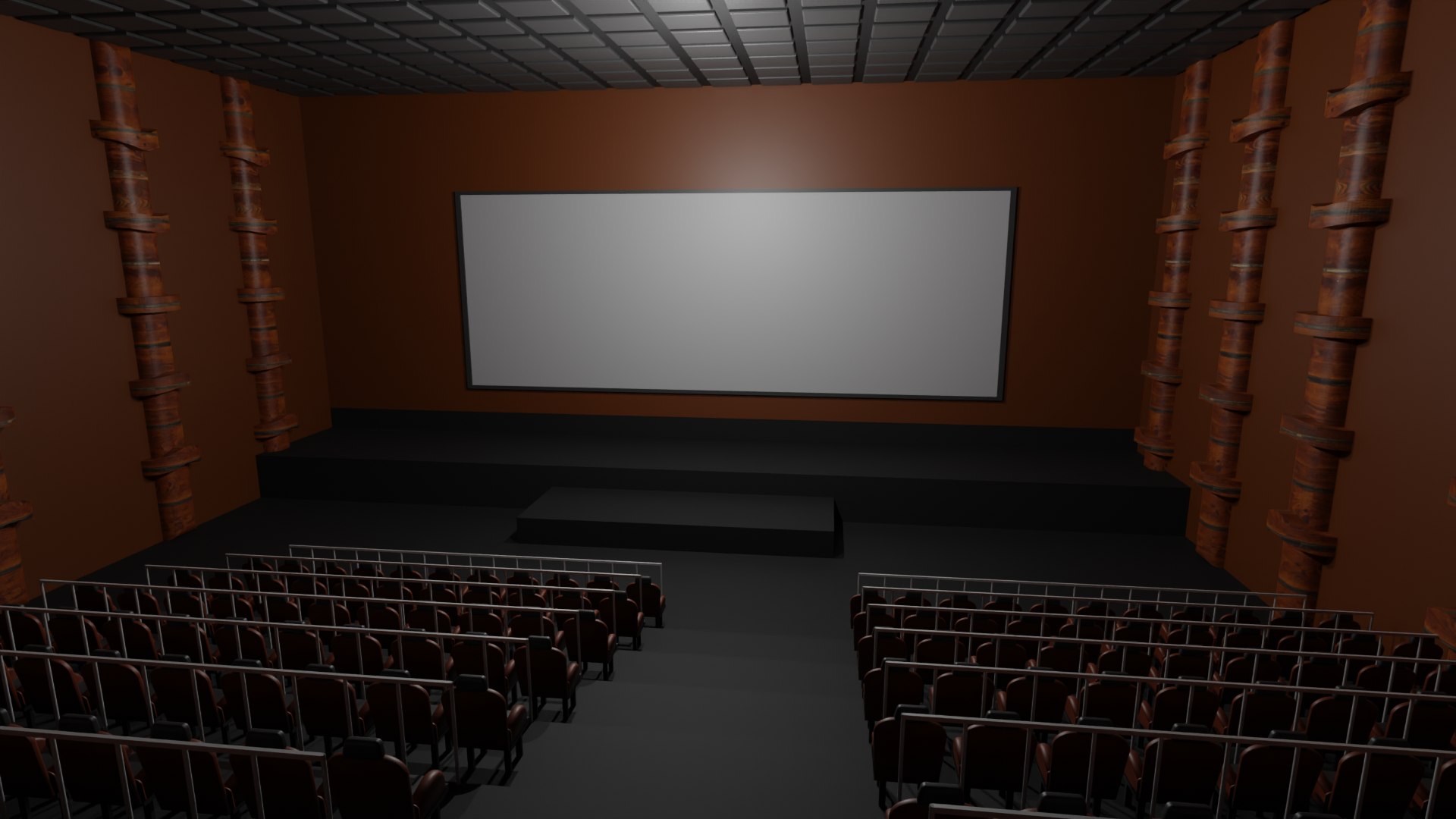Movie Theater Interior Model - TurboSquid 2159604