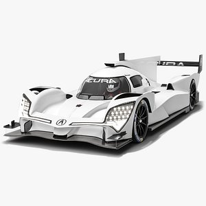 3D Acura ARX-06 LMDh Hypercar Season 2023 White Mockup