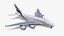 Emirates Airbus A380 Rigged for Maya