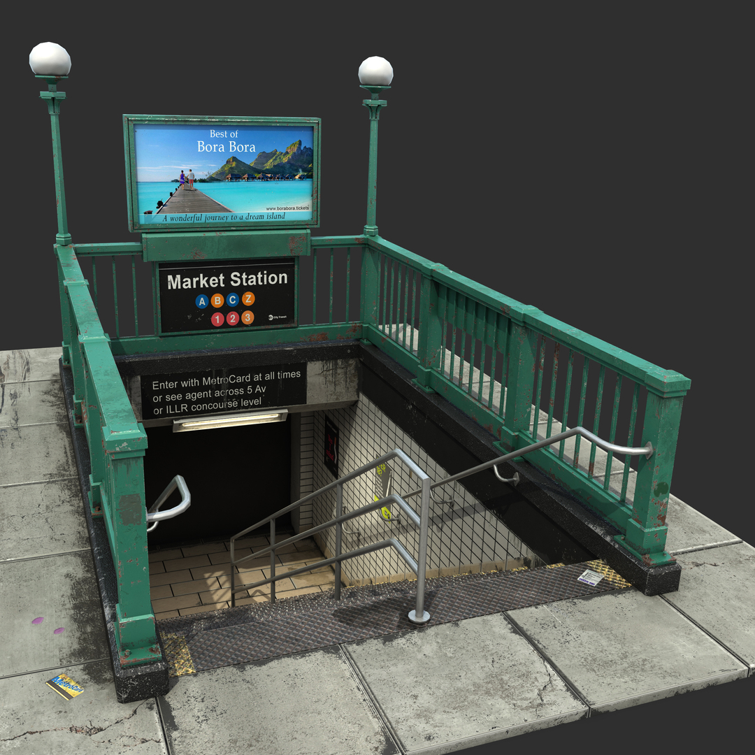U-Bahn-Eingang 3D-Modell - TurboSquid 1346378