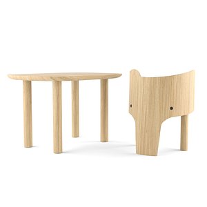 marc venot elephant chair table 3D model