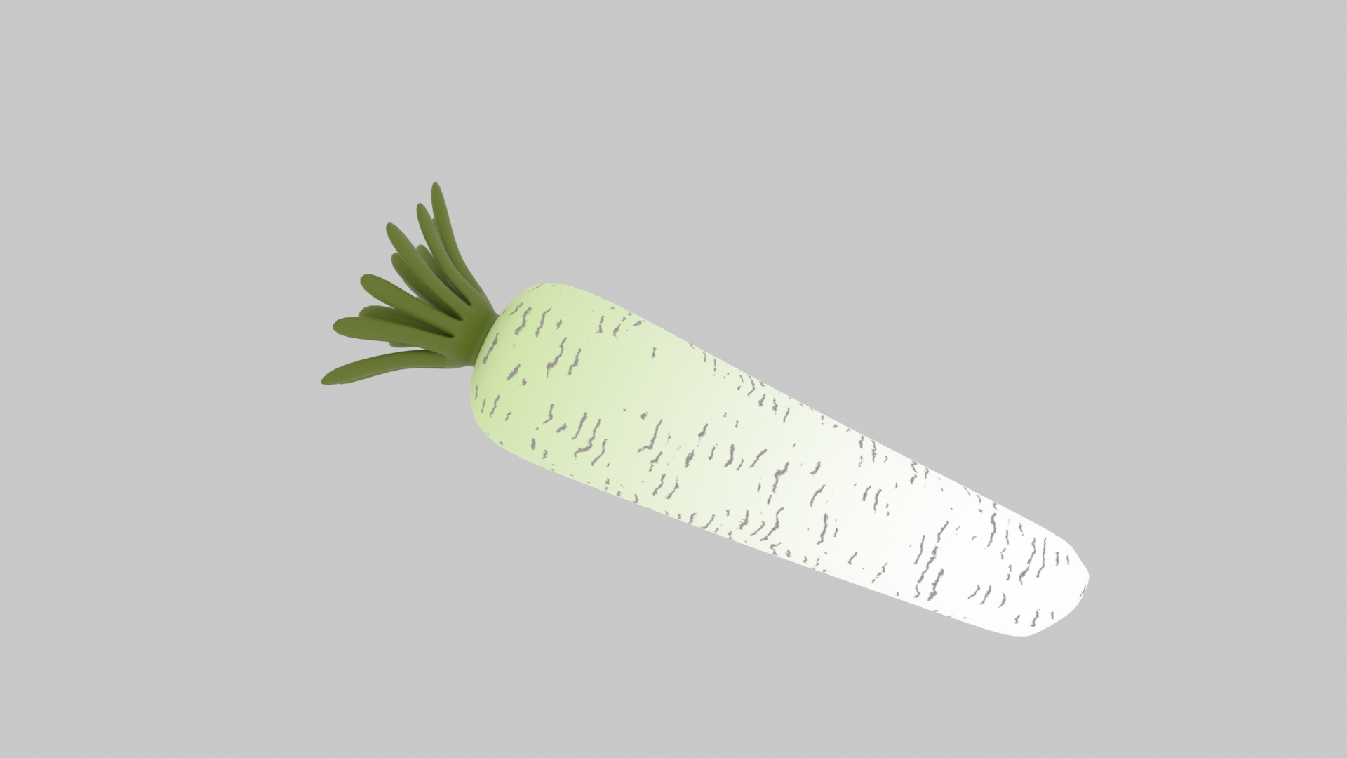 3D Cartoon Daikon Radish Model - TurboSquid 2263065