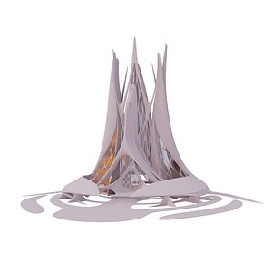 3D Future building Futuristic Expo Center building Sci Fi model