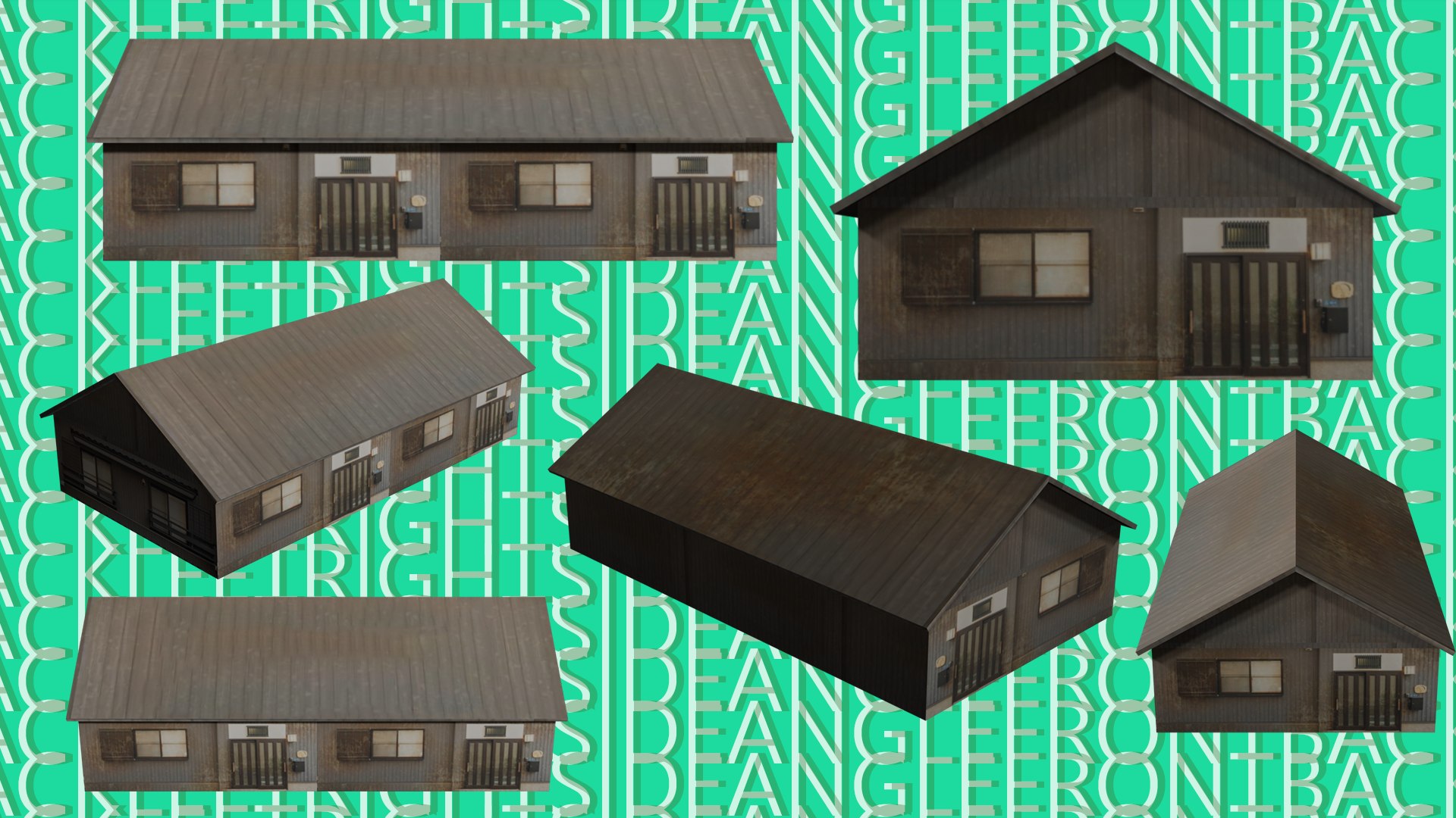 5 Modern Rusted Japanease House Pack 1 Model - TurboSquid 2388405