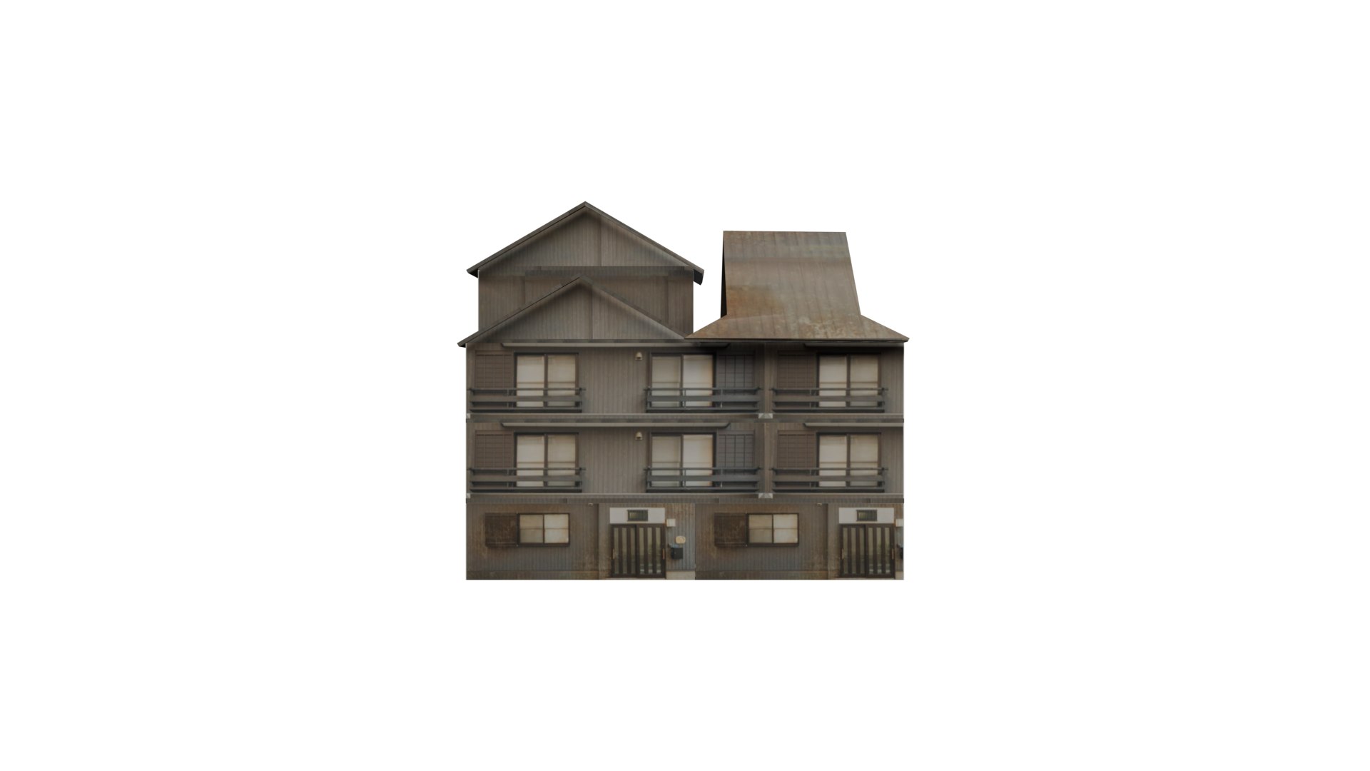 5 Modern Rusted Japanease House Pack 1 Model - TurboSquid 2388405