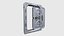 Porta scorrevole di fantascienza Low-Poly