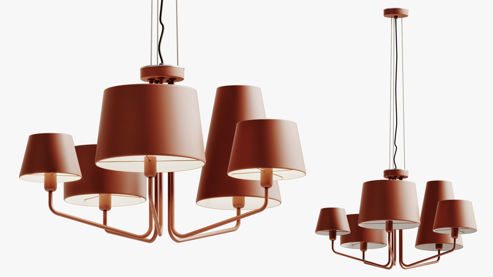 Fos Lighting Tria Pendant Light 3D Model TurboSquid 2339740