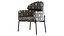 Sillón sencillo acolchado con brazos
