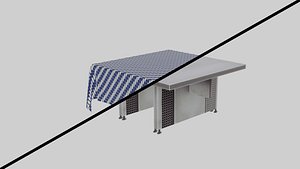Table with Tablecloth 3D