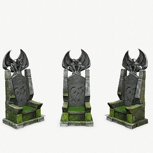3D Devil Stone Throne model