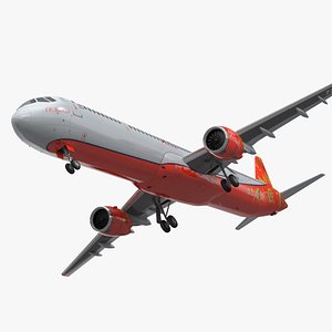 MC 21 Aeroflot Twinjet Airliner Rigged 3D Model
