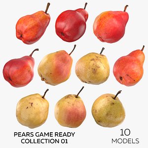 3D Pears Game Ready Collection 01 - 10 models