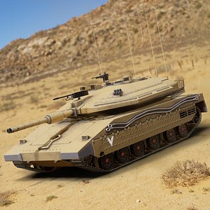 3D merkava main battle tank model