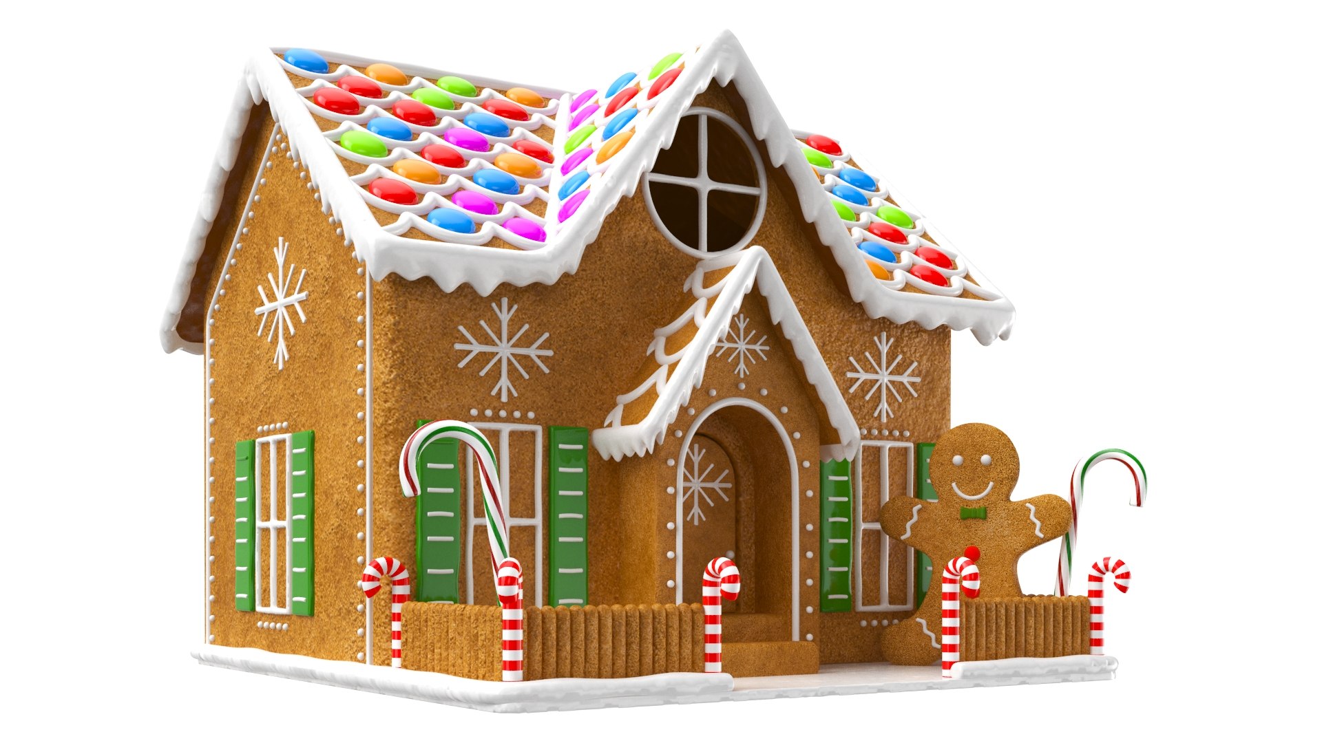 3D real ginger bread house - TurboSquid 1664446