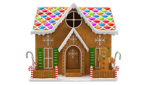 3D real ginger bread house - TurboSquid 1664446