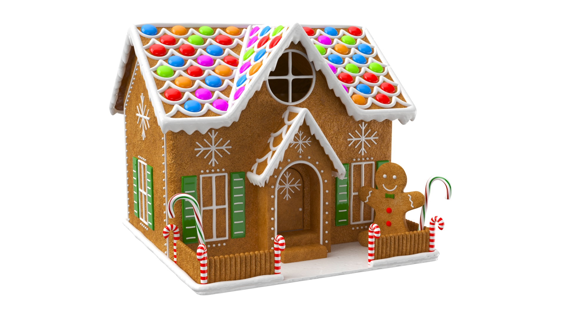 3D Real Ginger Bread House - TurboSquid 1664446