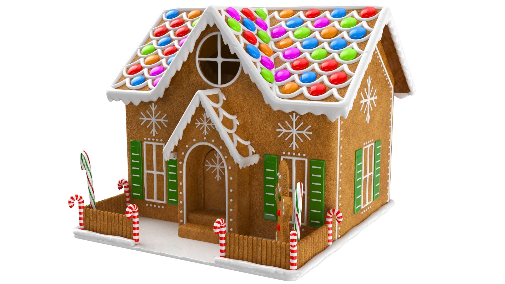3D Real Ginger Bread House - TurboSquid 1664446