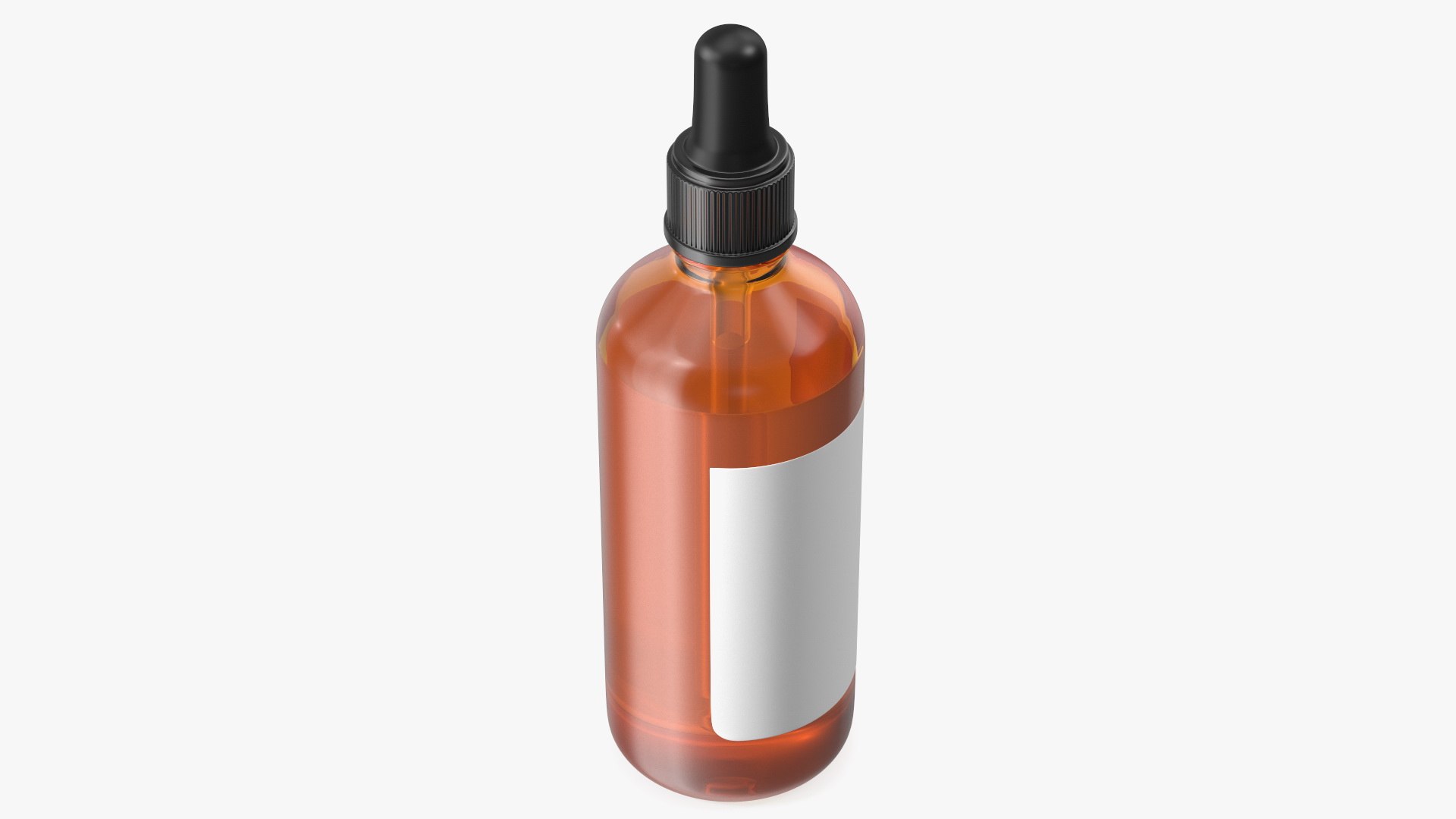 Amber Glass Dropper Bottle 100ml 3D model preview