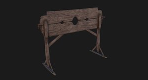 3D stocks medieval model
