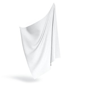 White Fabric Drapery 2 Types - wrinkled cotton textile material sheet