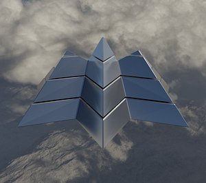 Silver Futuristic Pyramidal Build