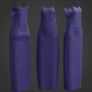 3D Female Gown - Sleeveless Dress model