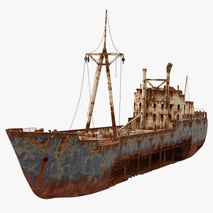 3D shipwreck ship wreck model
