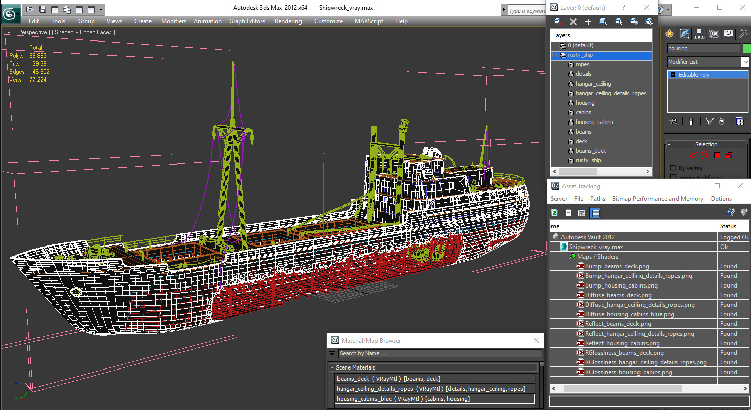 3D shipwreck ship wreck model TurboSquid 1407020