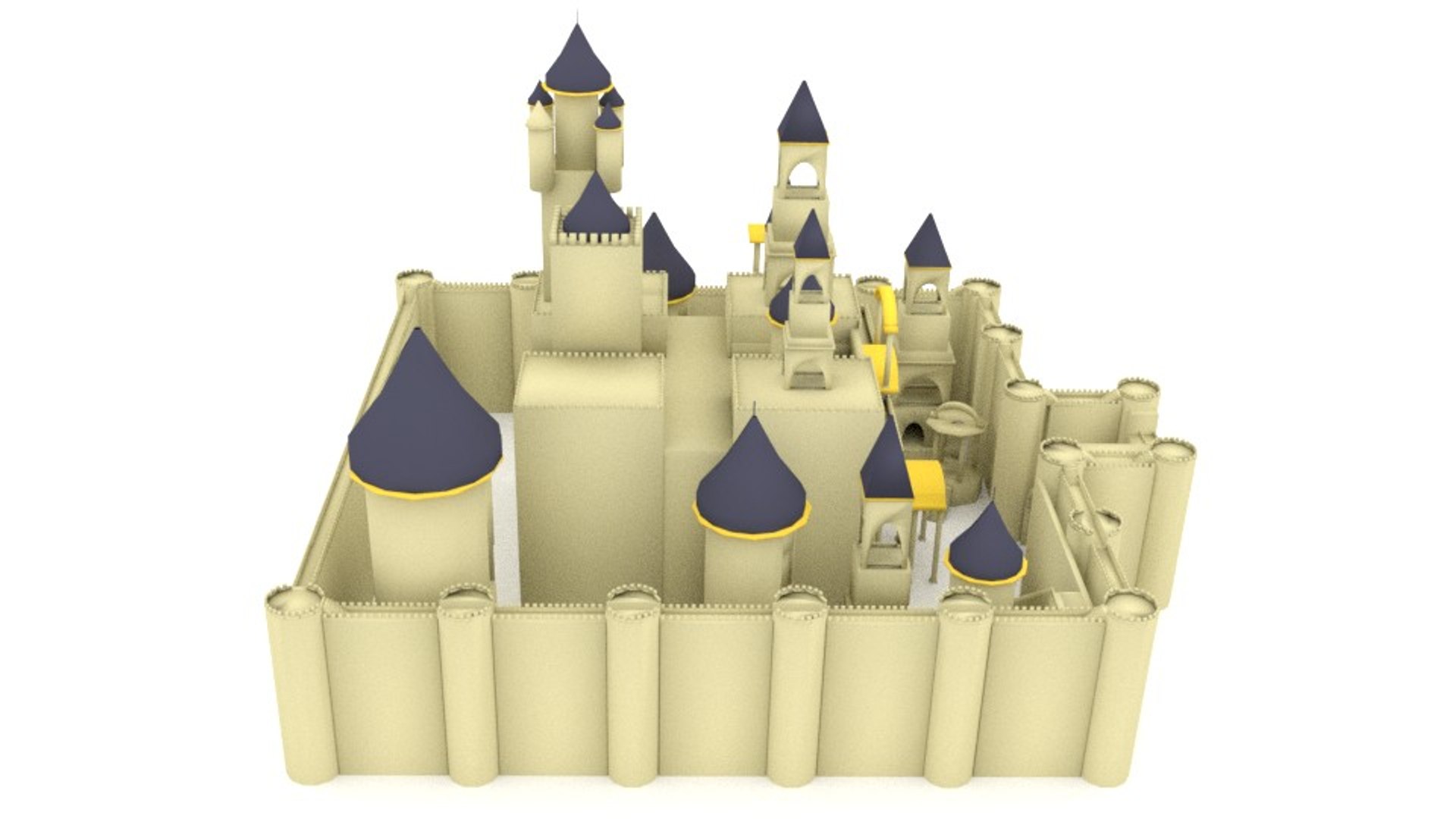 3d blender medieval castle model