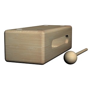 wood block drum percussion model