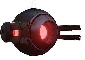 Sci-Fi Drone Probe Low-poly