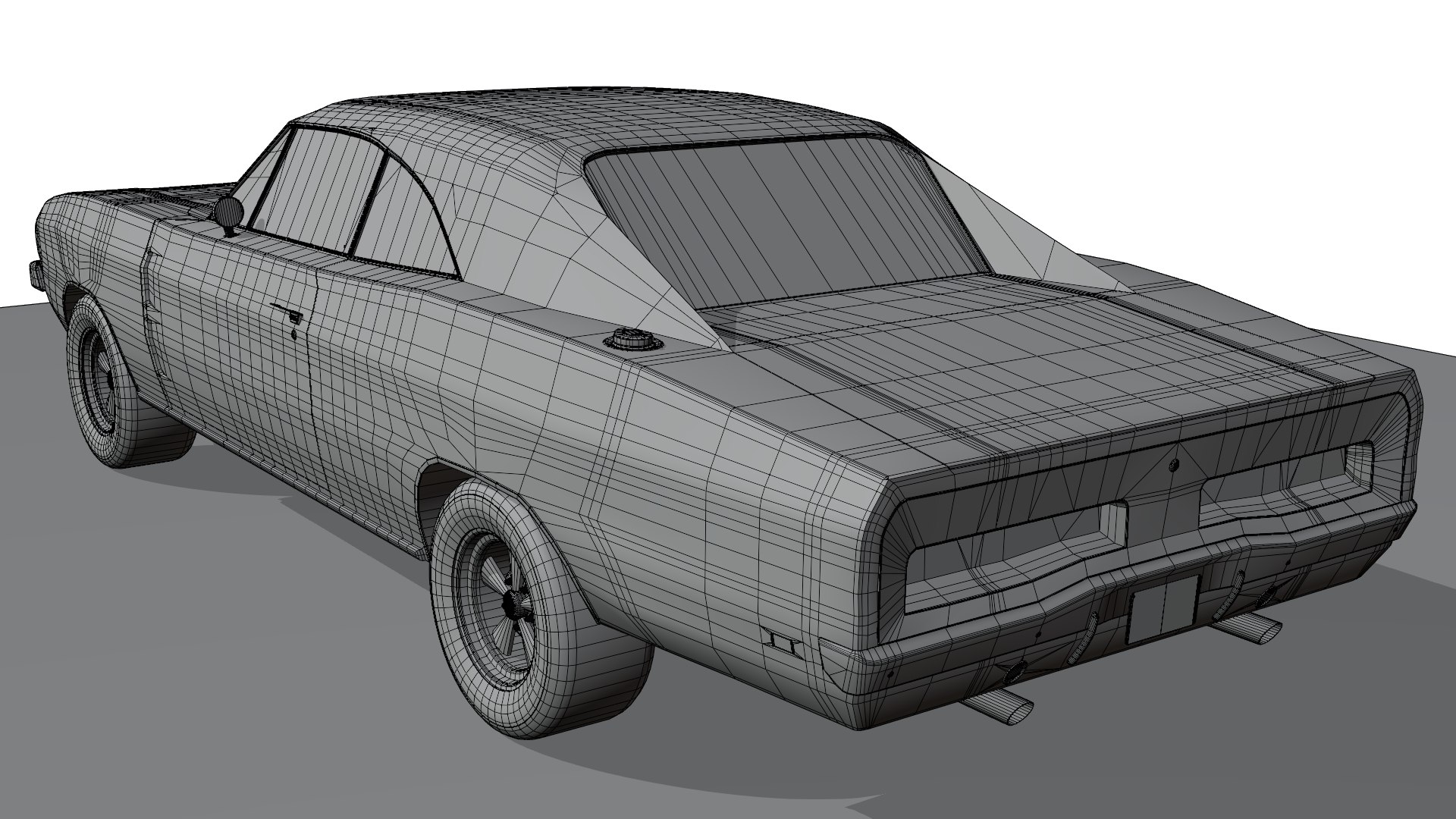 3D American Muscle Car Animation And Game-Ready - TurboSquid 2345419
