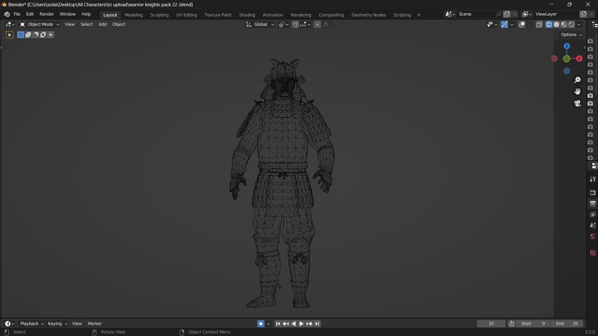 Samurai warrior- Rigged and Photorealistic 3D model 3D model ...