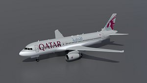 Airbus Qatar Airways 3D model