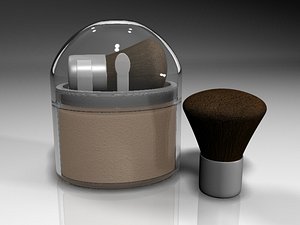 professional powder set brushes 3d model