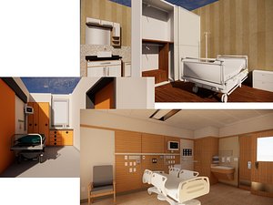 Hospital Patient Ward Room-A3 3D model